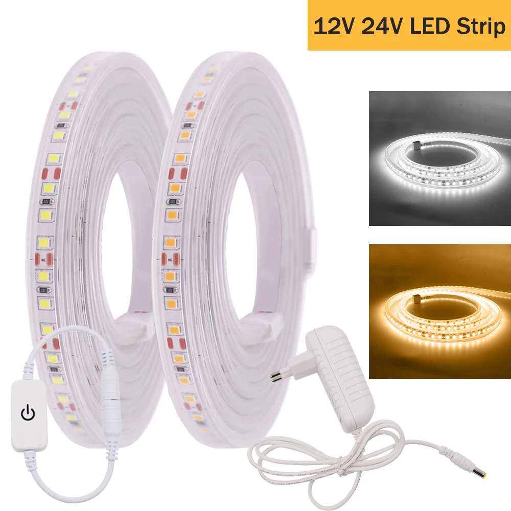 Dimmable LED Strip Light 12V 24V Flexible LED Tape 2835 120Leds Ribbon IP67 Waterproof LED Rope Stripe Light 3000K 4000K 6000K
Dimmable LED Strip Light 12V 24V Flexible LED Tape 2835 120Leds Ribbon IP67 Waterproof LED Rope Stripe Light 3000K 4000K 6000K