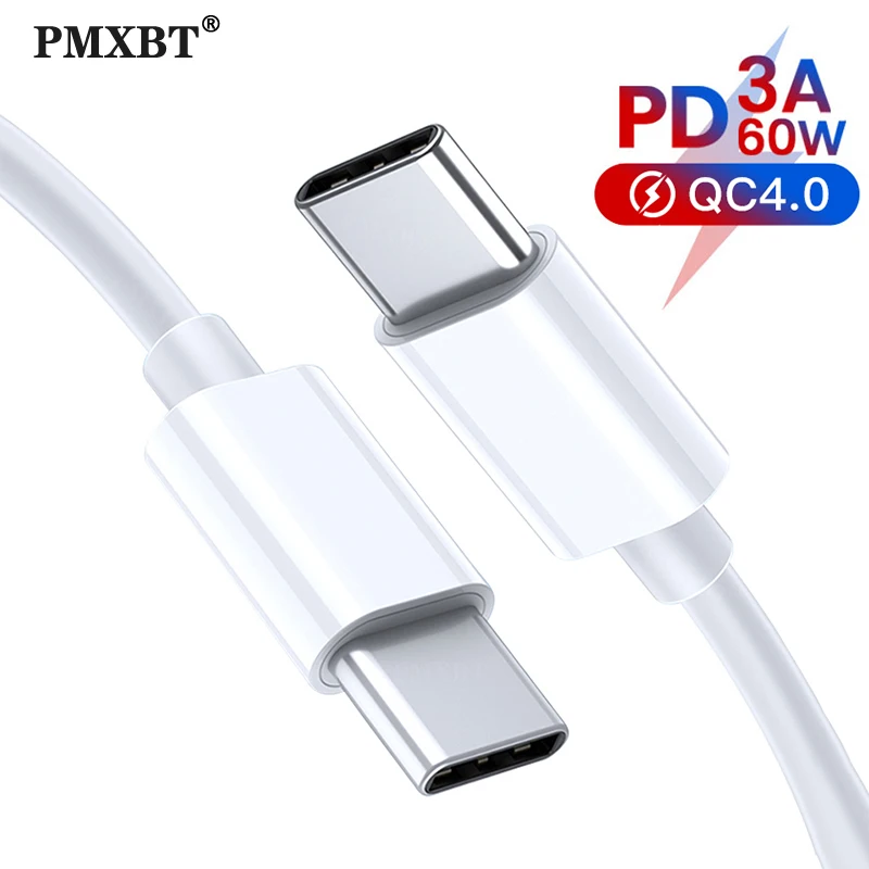 USB Type C To Type C Cable PD Charger 60W USB C Cable Dual Type-C Quick Charging Cord For MacBook iPad Pro 11 Phone Tipo C Wires
USB Type C To Type C Cable PD Charger 60W USB C Cable Dual Type-C Quick Charging Cord For MacBook iPad Pro 11 Phone Tipo C Wires
