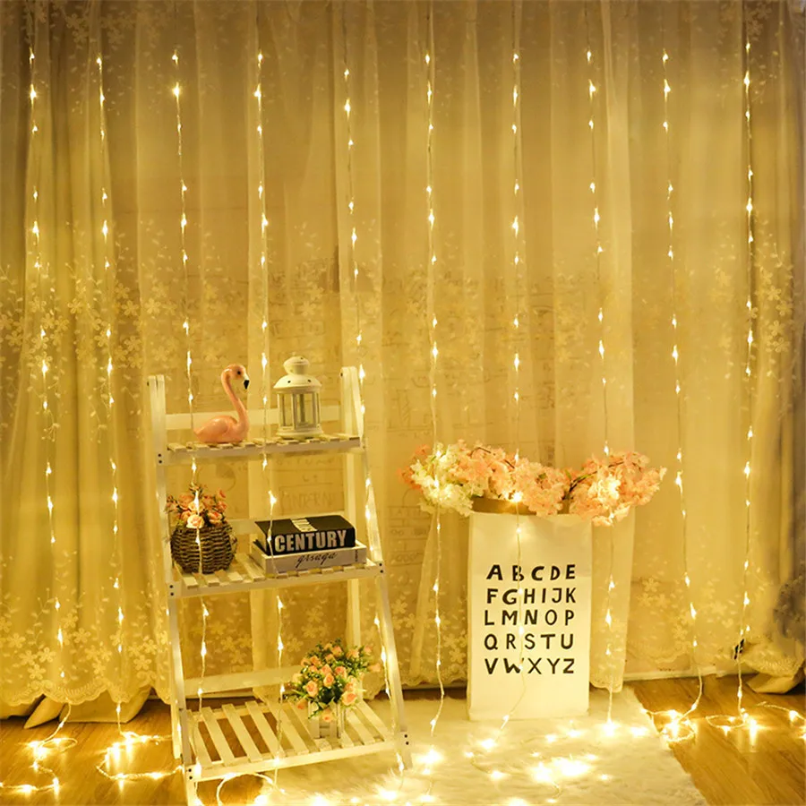 3X3M 320LED Waterfall Curtain Icicle LED String Lights Meteor Shower Rain Fairy Garland Lights For Wedding Party Background
3X3M 320LED Waterfall Curtain Icicle LED String Lights Meteor Shower Rain Fairy Garland Lights For Wedding Party Background