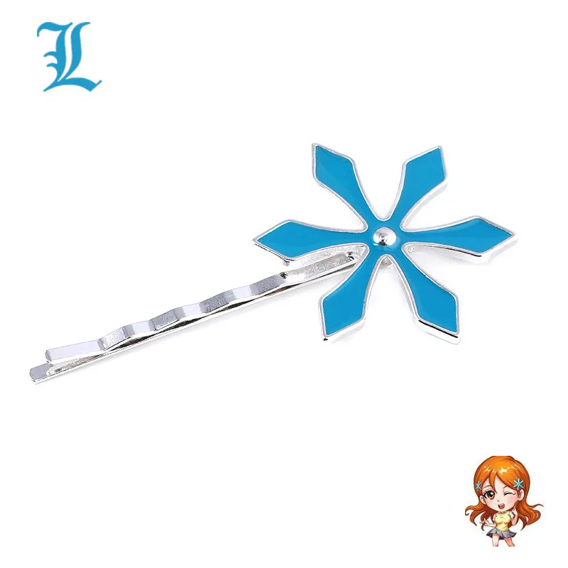 Wholesale Japanese Anime BLEACH Hairclips Accessories Inoue Orihime Light Blue Flower Hair Pins for Women Cosplay Jewelry
Wholesale Japanese Anime BLEACH Hairclips Accessories Inoue Orihime Light Blue Flower Hair Pins for Women Cosplay Jewelry