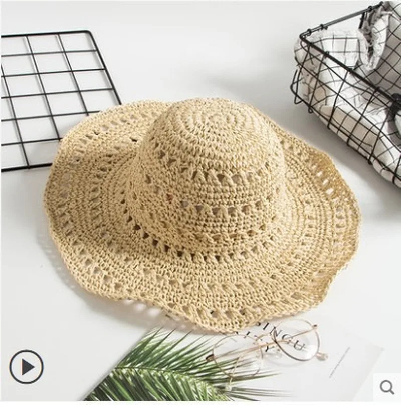Hat Female Summer Hollow Foldable Big Brim Hat Beach Hat Travel Holiday Straw Basin Hat Hand-woven Straw Hat
Hat Female Summer Hollow Foldable Big Brim Hat Beach Hat Travel Holiday Straw Basin Hat Hand-woven Straw Hat