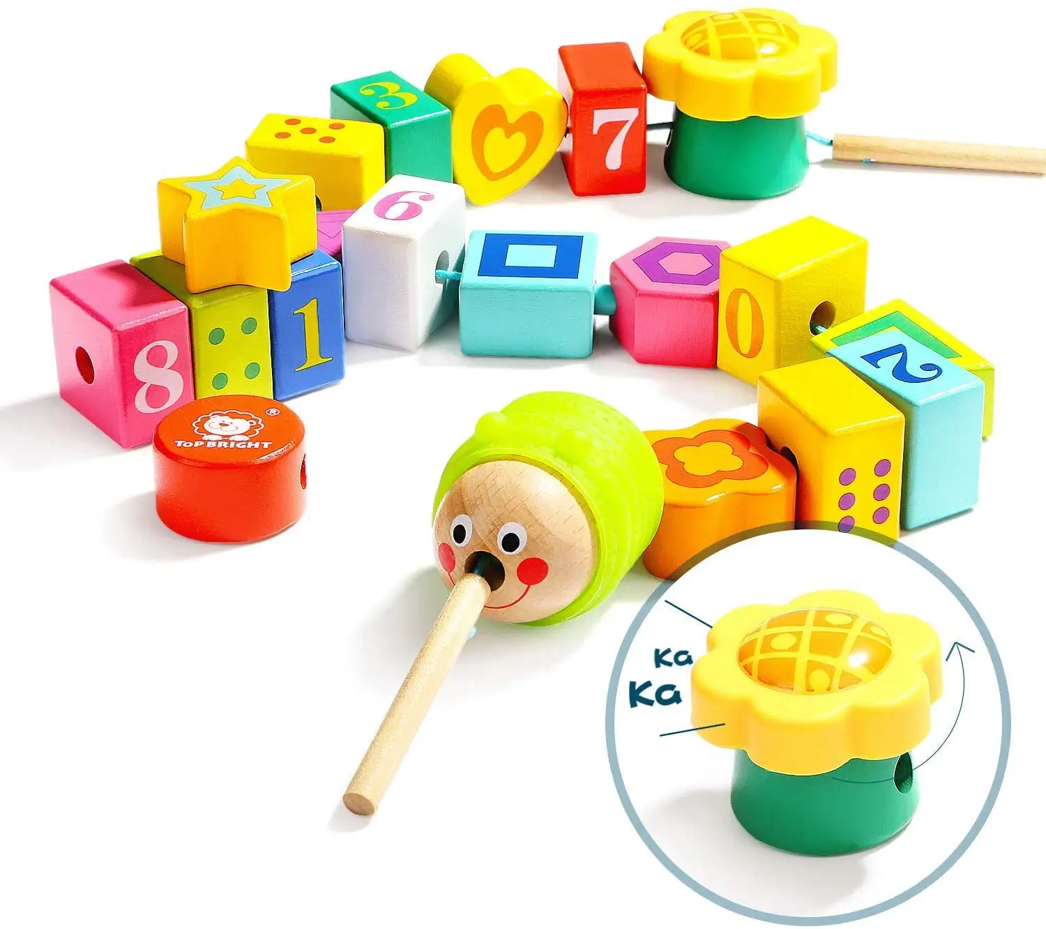 Caterpillars Wooden Lacing Beads for Toddlers, Fine Motor Skills Montessori Toys, Preschool Learning Toys for 2 Year Old
Caterpillars Wooden Lacing Beads for Toddlers, Fine Motor Skills Montessori Toys, Preschool Learning Toys for 2 Year Old