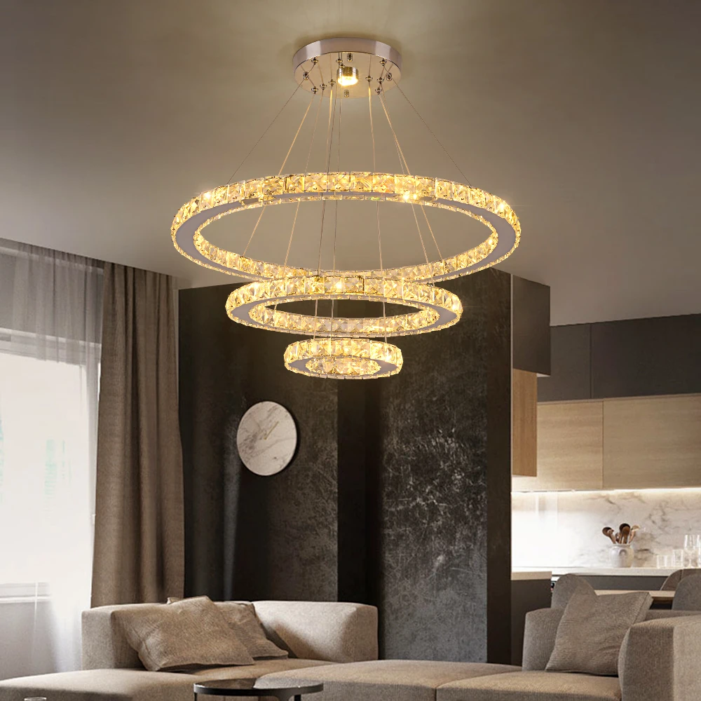 Luxury K9 Crystal LED Chandelier Pendant Light Rings Design LOFT Villa Lustres Art Indoor Hanging Lamp Chandelier Fixtures
Luxury K9 Crystal LED Chandelier Pendant Light Rings Design LOFT Villa Lustres Art Indoor Hanging Lamp Chandelier Fixtures