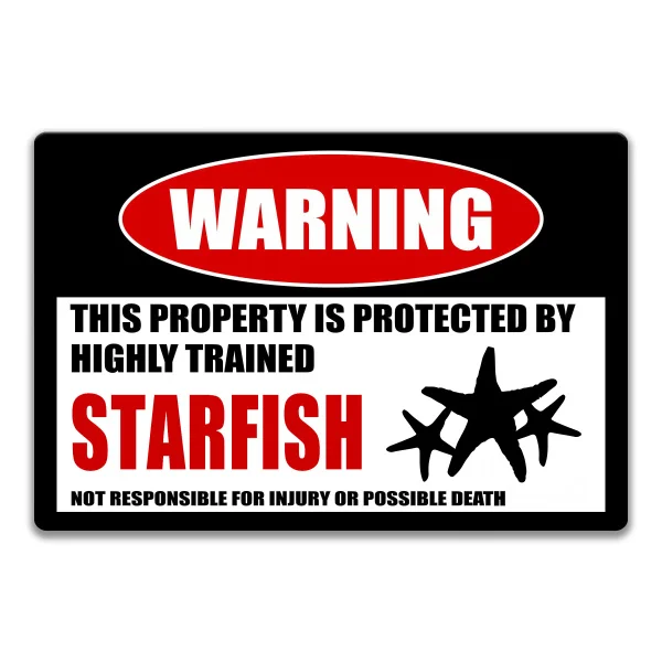 Starfish Sign Security Sign Warning Danger Metal Tin Sign Vintage Tin Metal Sign Bar Club Cafe Garage Wall Decor Farm Decor Art
Starfish Sign Security Sign Warning Danger Metal Tin Sign Vintage Tin Metal Sign Bar Club Cafe Garage Wall Decor Farm Decor Art