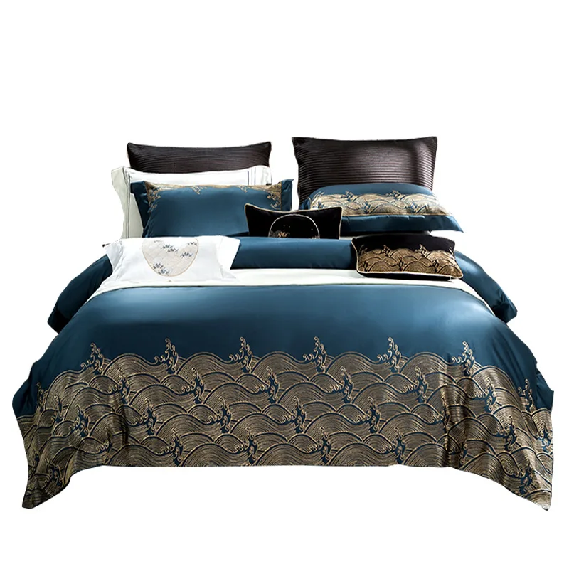 Luxury Chinese Style 120S Eygpt Cotton Water - Striped Embroidery Bedding Set Duvet Cover Sheet Pillowcase Queen King 4 PCS
Luxury Chinese Style 120S Eygpt Cotton Water - Striped Embroidery Bedding Set Duvet Cover Sheet Pillowcase Queen King 4 PCS