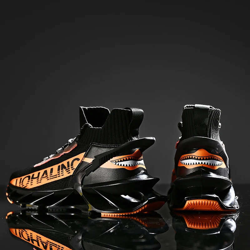Fashion Shark Sneakers Men Black Orange Men's Casual Shoes Non-Slip Rubber Man Flats Footwear Lace Up Male Sports Tennis Zapatos
Fashion Shark Sneakers Men Black Orange Men's Casual Shoes Non-Slip Rubber Man Flats Footwear Lace Up Male Sports Tennis Zapatos