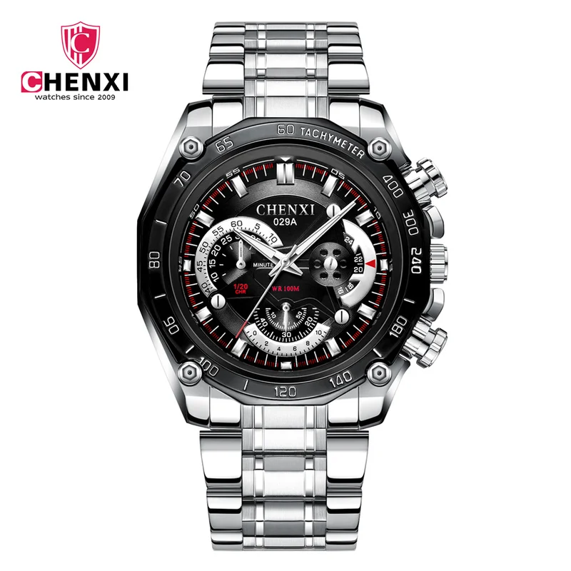 CHENXI Stainless Steel Strap Men's Trendy Watch Student Waterproof Sports Luminous Fashion Luxury Casual Watch WA201
CHENXI Stainless Steel Strap Men's Trendy Watch Student Waterproof Sports Luminous Fashion Luxury Casual Watch WA201