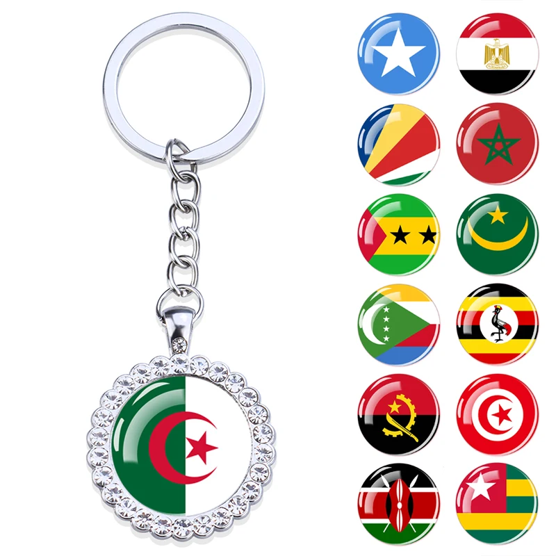 Africa Countries Flag Keychain Algeria Egypt Tunisia Somalia South Africa National Flag Rhinestone Keyring Key Chain Jewelry
Africa Countries Flag Keychain Algeria Egypt Tunisia Somalia South Africa National Flag Rhinestone Keyring Key Chain Jewelry