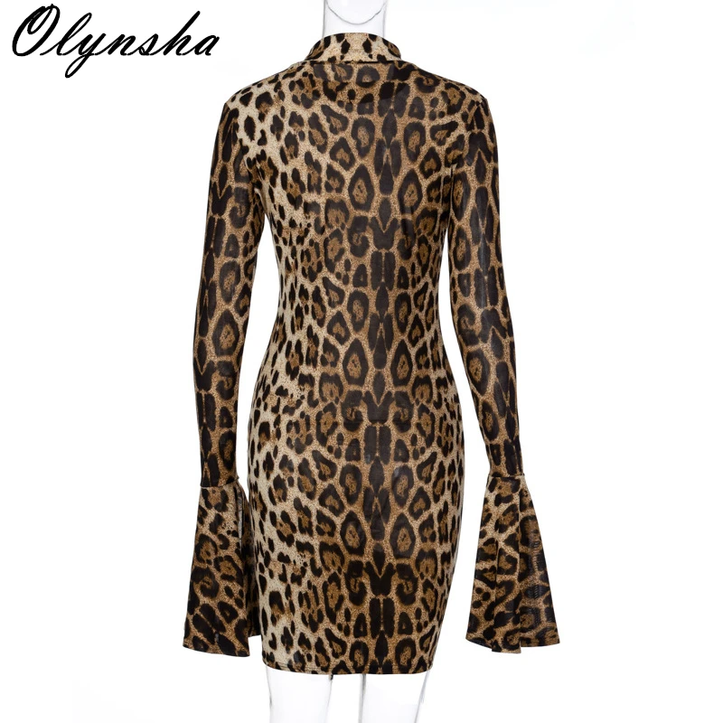 Sexy Leopard Bodycon Mini Dress Women O Neck Flare Sleeve Basic Dresses 2020 Summer Autumn Party Club Print Dress Woman Outfits
Sexy Leopard Bodycon Mini Dress Women O Neck Flare Sleeve Basic Dresses 2020 Summer Autumn Party Club Print Dress Woman Outfits