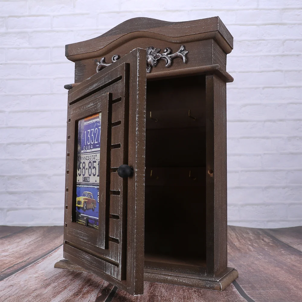 1Pc Wooden Key Locker Home Key Box Living Room Key Case with Photo Holder (Wood Color)
1Pc Wooden Key Locker Home Key Box Living Room Key Case with Photo Holder (Wood Color)