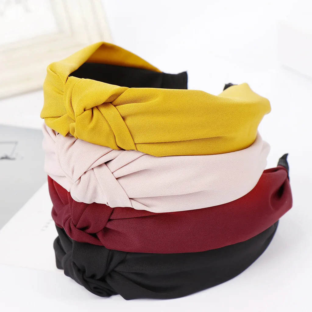 Fashion Wide Top Bow Knot Hairband Women Hair Head Hoop Simple Sweet Solid Color Girls Hair Headband Female Hair Accessories
Fashion Wide Top Bow Knot Hairband Women Hair Head Hoop Simple Sweet Solid Color Girls Hair Headband Female Hair Accessories