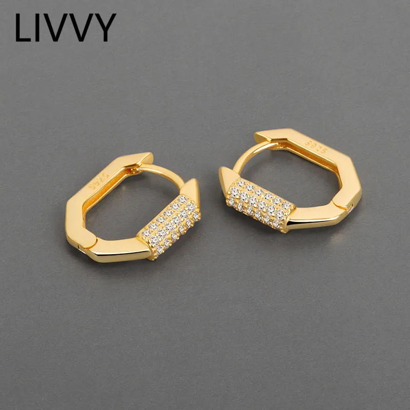 LIVVY Silver Color Earring Sparkling Zircon Stud Earrings Fashion Exquisite Elegant Party Jewelry for Women Prevent Allergy
LIVVY Silver Color Earring Sparkling Zircon Stud Earrings Fashion Exquisite Elegant Party Jewelry for Women Prevent Allergy