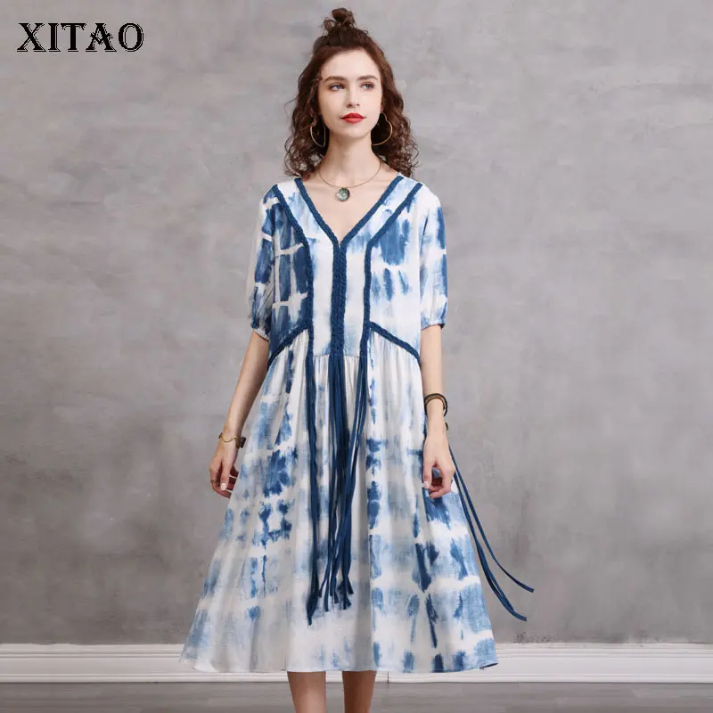 Платье с принтом XITAO, Модное Новое Женское Платье ручной вязки, с галстуком-краской, маленькое, свежее, повседневное, стильное, 2021, летнее сво...
Платье с принтом XITAO, Модное Новое Женское Платье ручной вязки, с галстуком-краской, маленькое, свежее, повседневное, стильное, 2021, летнее сво...