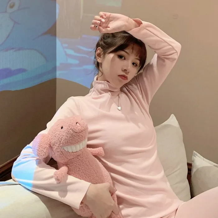 Warm pajama suit women autumn and winter 2021 new style Korean half-high collar autumn clothes long trousers two-piece
Warm pajama suit women autumn and winter 2021 new style Korean half-high collar autumn clothes long trousers two-piece