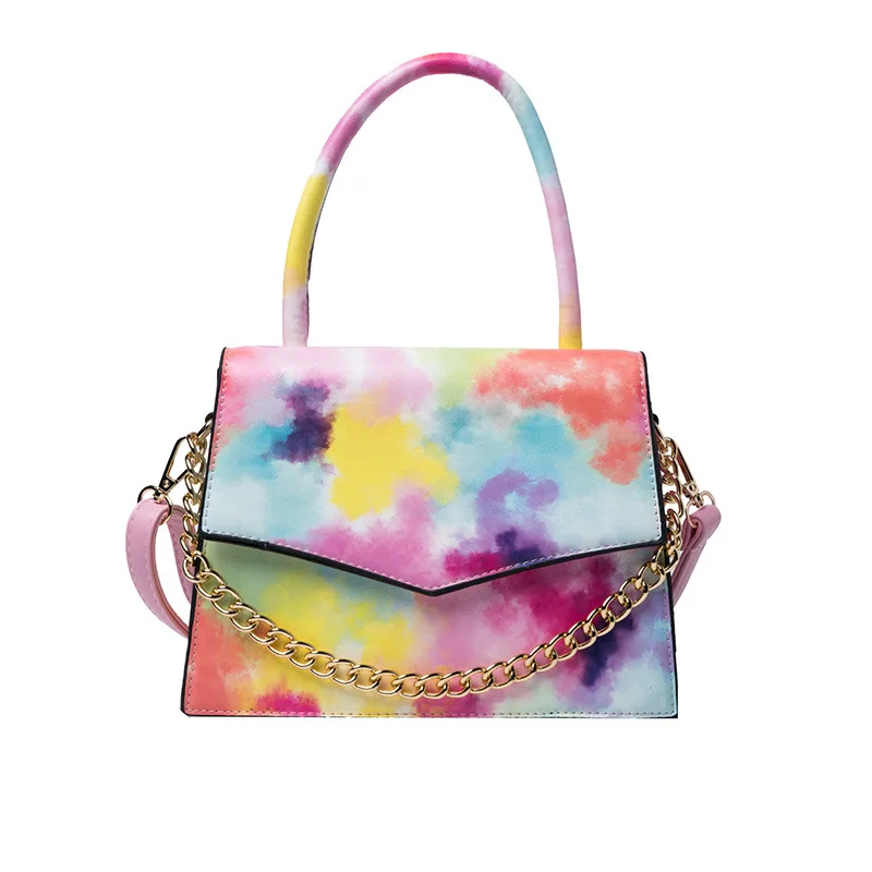 2021New Bag Square Gradient Color Rainbow Bag Fashion Chain Single Shoulder Diagonal Universal Top Handbag Printed Leather Bag
2021New Bag Square Gradient Color Rainbow Bag Fashion Chain Single Shoulder Diagonal Universal Top Handbag Printed Leather Bag