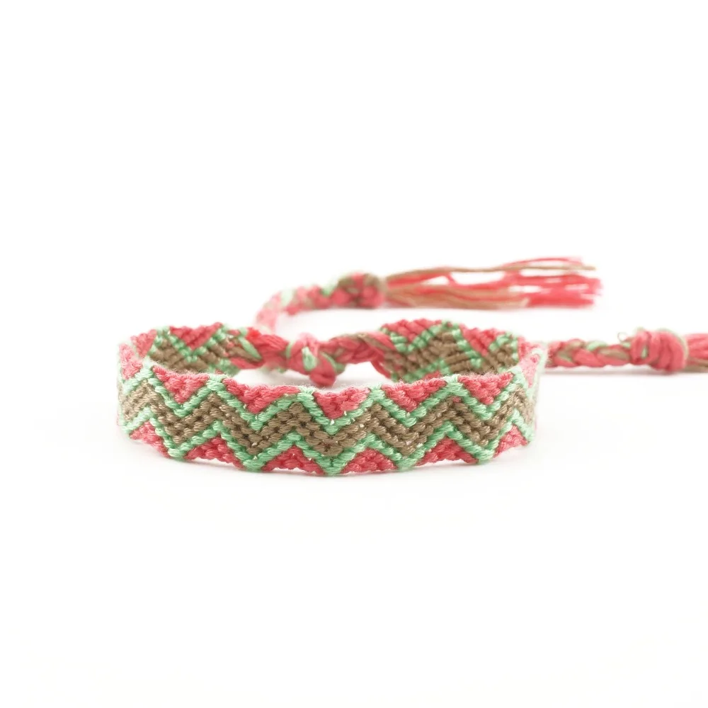 Фото Браслет дружбы AMIU плетеная веревка для хиппи бохо хлопковый браслет ручной(China)