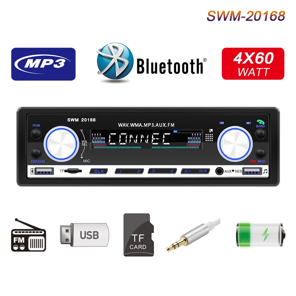 12V universal car audio Bluetooth car MP3 player card U disk playback host cd DVD
12V universal car audio Bluetooth car MP3 player card U disk playback host cd DVD