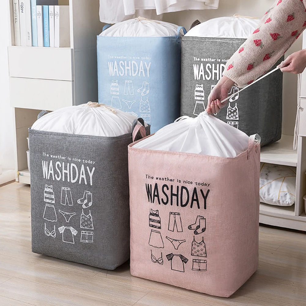 75L Large Folding Dirty Laundry Basket Organizer Toy Clothes Storage Bucket Collapsible Drawstring Laundry Hamper with Handle
75L Large Folding Dirty Laundry Basket Organizer Toy Clothes Storage Bucket Collapsible Drawstring Laundry Hamper with Handle