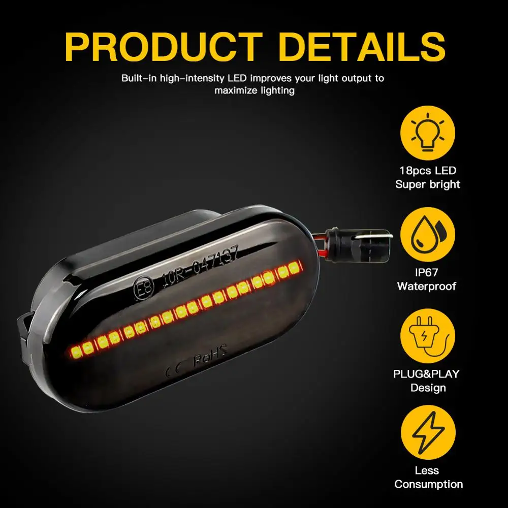 Plug and play Car side turn signal For Golf3 Golf4 Passat 3B Polo 6N Polo 6N2 Polo 9N LED fender side marking turn signal light
Plug and play Car side turn signal For Golf3 Golf4 Passat 3B Polo 6N Polo 6N2 Polo 9N LED fender side marking turn signal light