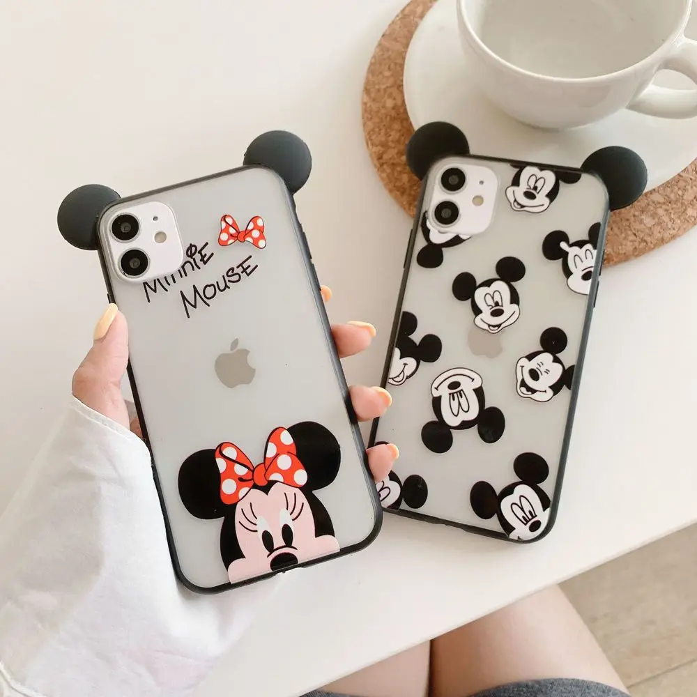 Mickey Mouse Ear Phone Case For iPhone 11 12 13 pro max 7 8 plus xr xs max Full Lens Protection Cover Cartoon Transparent Shell
Mickey Mouse Ear Phone Case For iPhone 11 12 13 pro max 7 8 plus xr xs max Full Lens Protection Cover Cartoon Transparent Shell