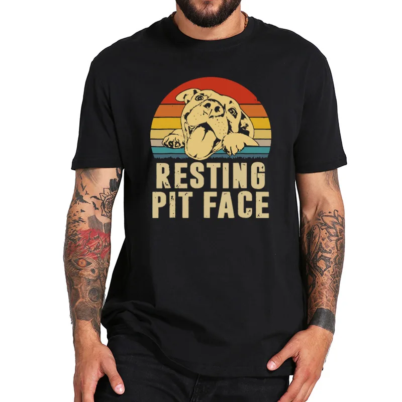 Dog Pitbull T Shirt Resting Pit Face Dog Lovers Tshirt EU Size 100% Cotton Breathable Tops
Dog Pitbull T Shirt Resting Pit Face Dog Lovers Tshirt EU Size 100% Cotton Breathable Tops