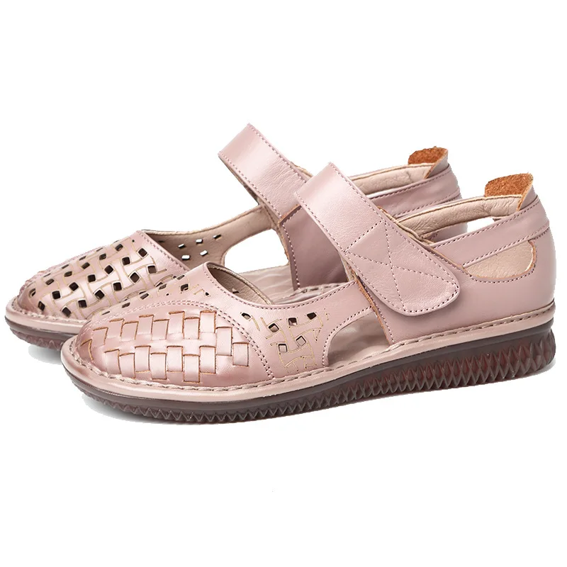 2021 Spring and Summer New First Layer Cowhide Comfortable Soft Bottom Leather Sandals Women's Casual Velcro Women's Shoes 
2021 Spring and Summer New First Layer Cowhide Comfortable Soft Bottom Leather Sandals Women's Casual Velcro Women's Shoes