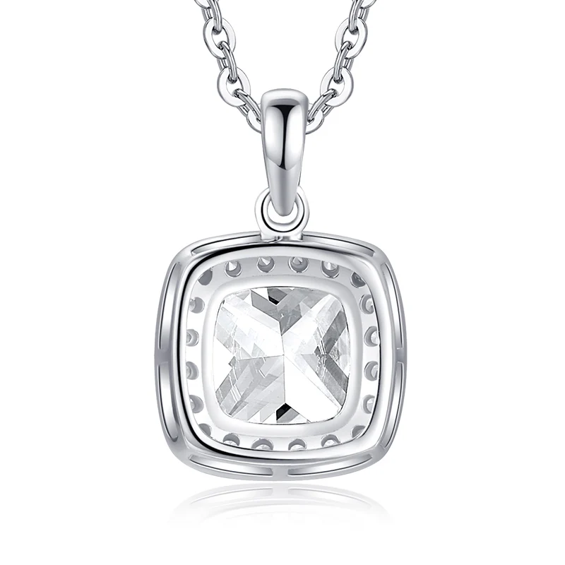ANZIW 4.0 Carat Cushion Cut Halo Pendant Necklace Simulated Diamond Engagement Wedding Sterling Silver Women Necklace Jewelry
ANZIW 4.0 Carat Cushion Cut Halo Pendant Necklace Simulated Diamond Engagement Wedding Sterling Silver Women Necklace Jewelry