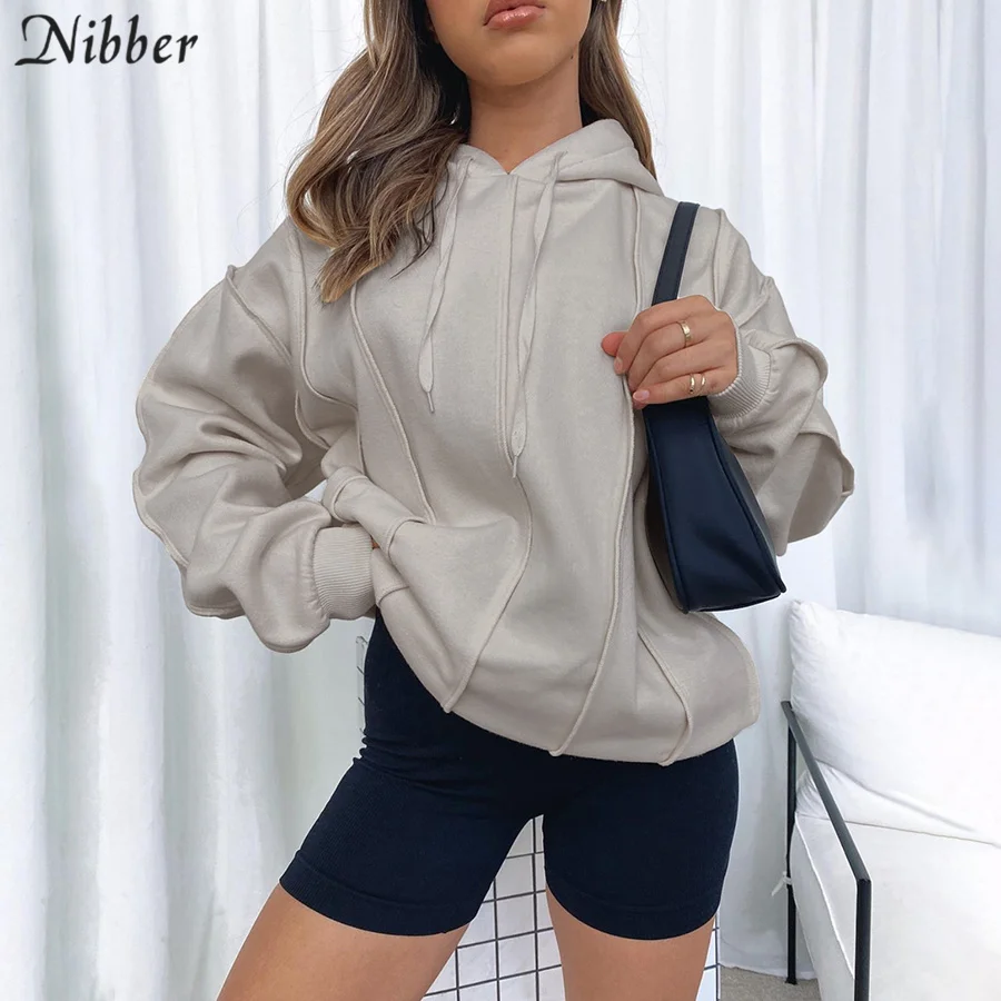 Nibber Fashion Street Style Solid Color Hooded Pullover Sweater For Casual Women Gong Out Sports Daily Wear Commuting 2021 New
Nibber Fashion Street Style Solid Color Hooded Pullover Sweater For Casual Women Gong Out Sports Daily Wear Commuting 2021 New