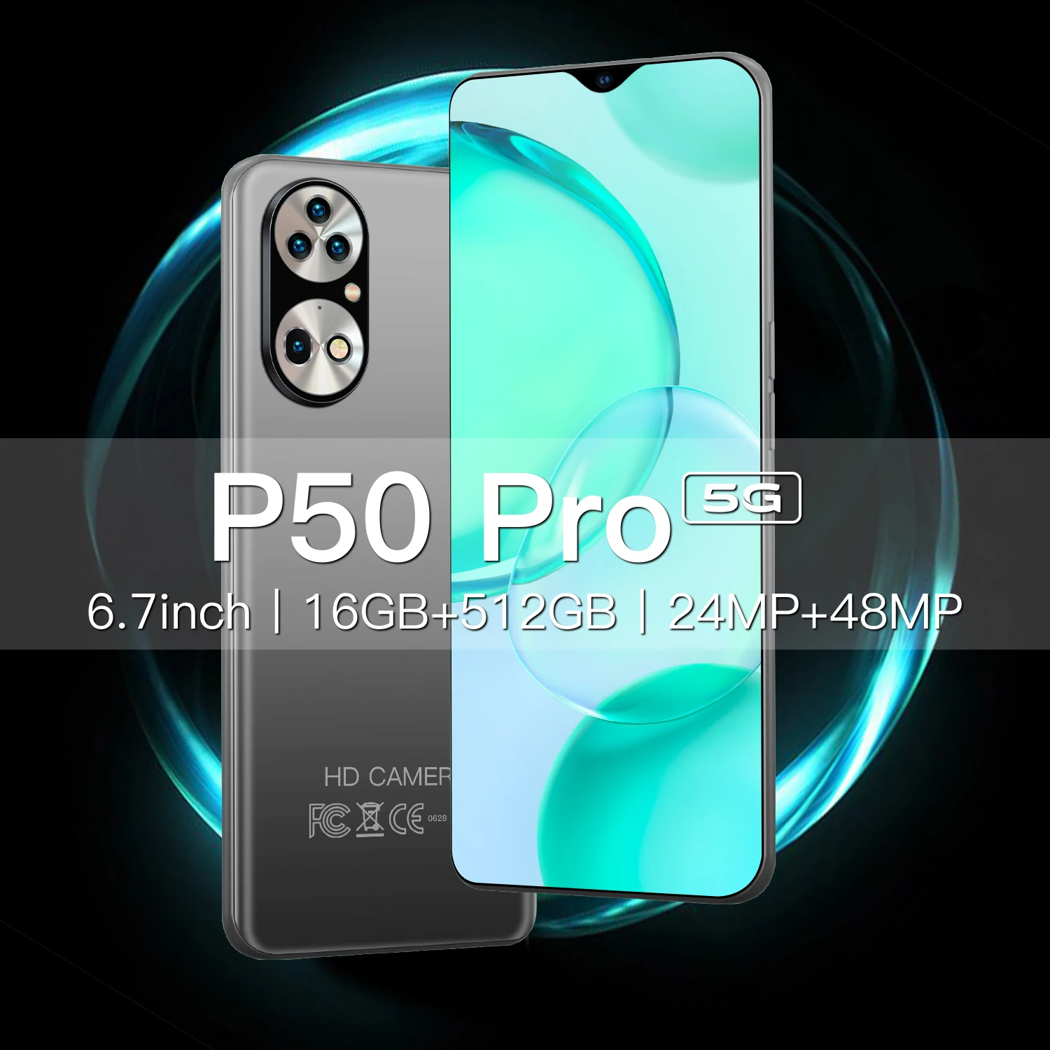 HUAWA P50 Pro Smartphone Andriod10 MT6989 10 core 6000mAh Support Capacitive 16+512GB 24+48MP Face Id 6.7Inch CellPhone
HUAWA P50 Pro Smartphone Andriod10 MT6989 10 core 6000mAh Support Capacitive 16+512GB 24+48MP Face Id 6.7Inch CellPhone