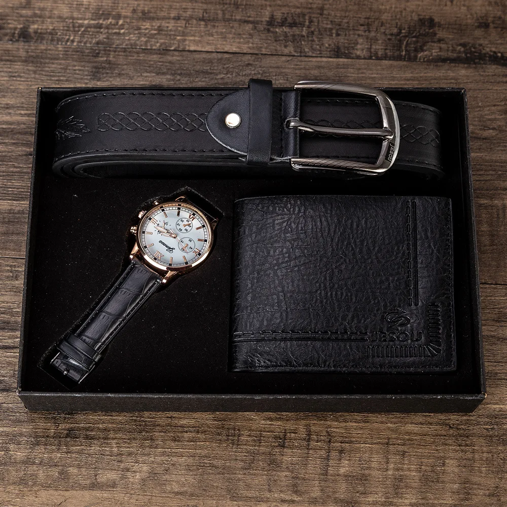 Foreign trade hot sale creative combination set men's gift set exquisite packaging watch + wallet belt set
Foreign trade hot sale creative combination set men's gift set exquisite packaging watch + wallet belt set