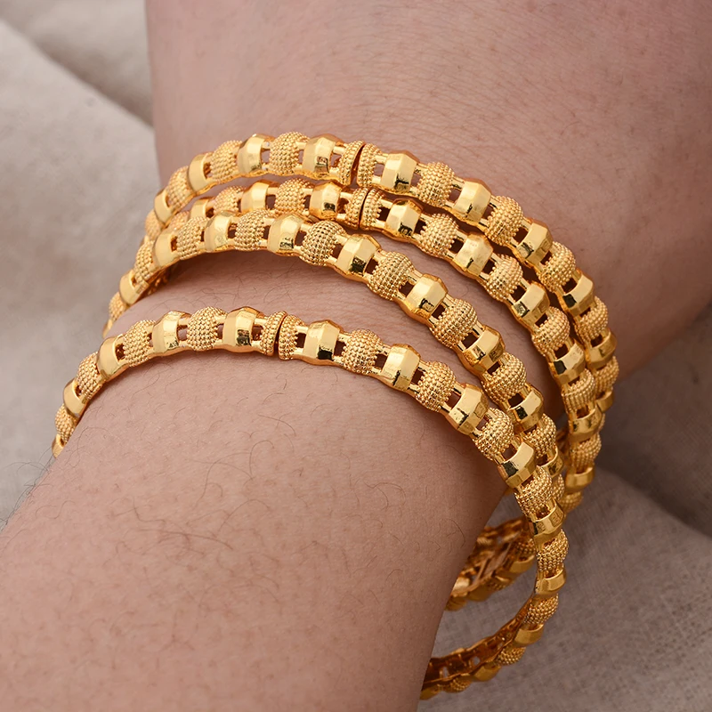 4Pcs/lot African Dubai Gold Color Bangles For Women Girls Nigerian Wedding Accessories Bracelets pulseras mujer
4Pcs/lot African Dubai Gold Color Bangles For Women Girls Nigerian Wedding Accessories Bracelets pulseras mujer