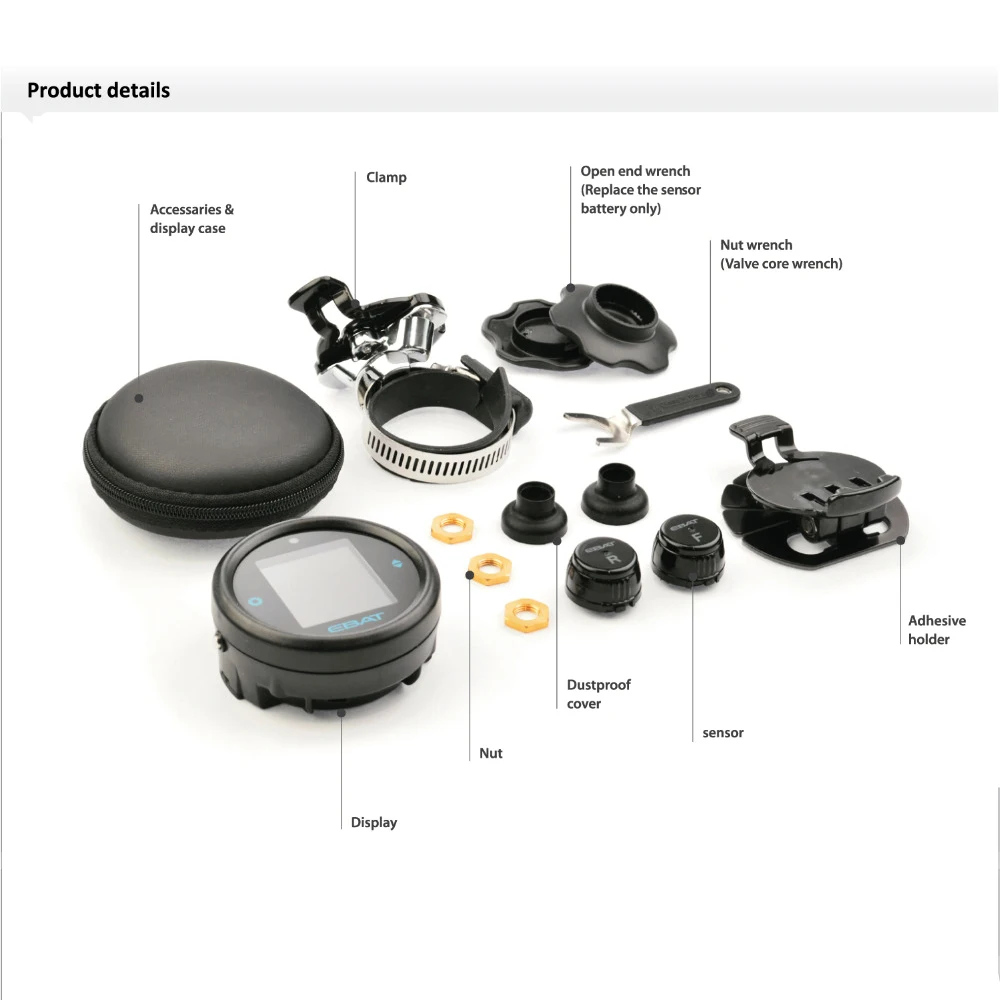 Motorcycle Wireless Real Time Tire Pressure Detector with LCD Display Internal External Sensors Waterproof Tire Pressure Monitor
Motorcycle Wireless Real Time Tire Pressure Detector with LCD Display Internal External Sensors Waterproof Tire Pressure Monitor