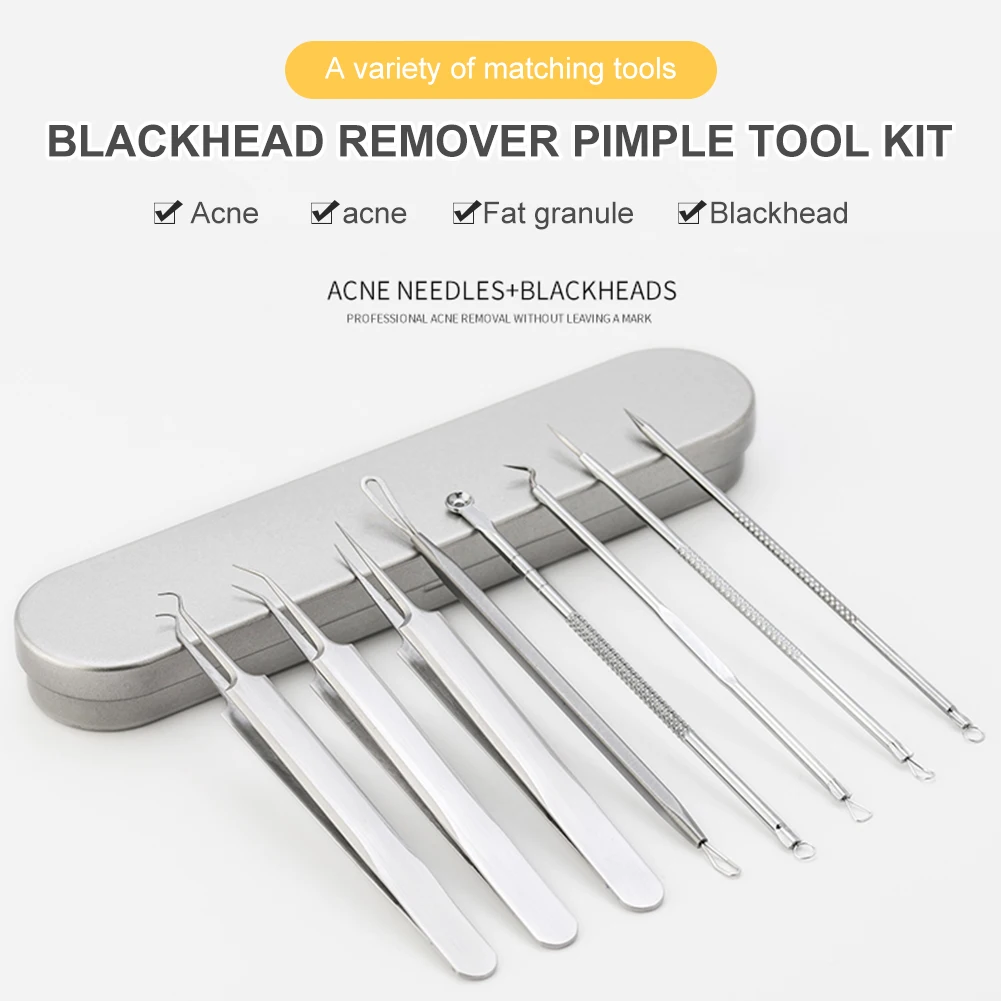 Blackhead Remover Pimple Tool Kit Stainless Steel Acne Blackhead Whitehead Comedone Extractor Tool for Nose Face Cleaning kit
Blackhead Remover Pimple Tool Kit Stainless Steel Acne Blackhead Whitehead Comedone Extractor Tool for Nose Face Cleaning kit