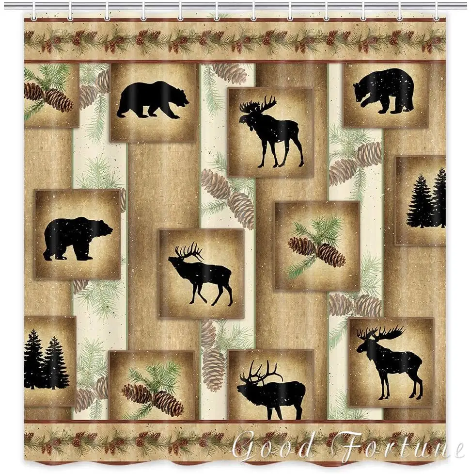 Country Style Lovely Bear Deer And Forest Design, Shower Curtain Bathroom Partition Curtain
Country Style Lovely Bear Deer And Forest Design, Shower Curtain Bathroom Partition Curtain