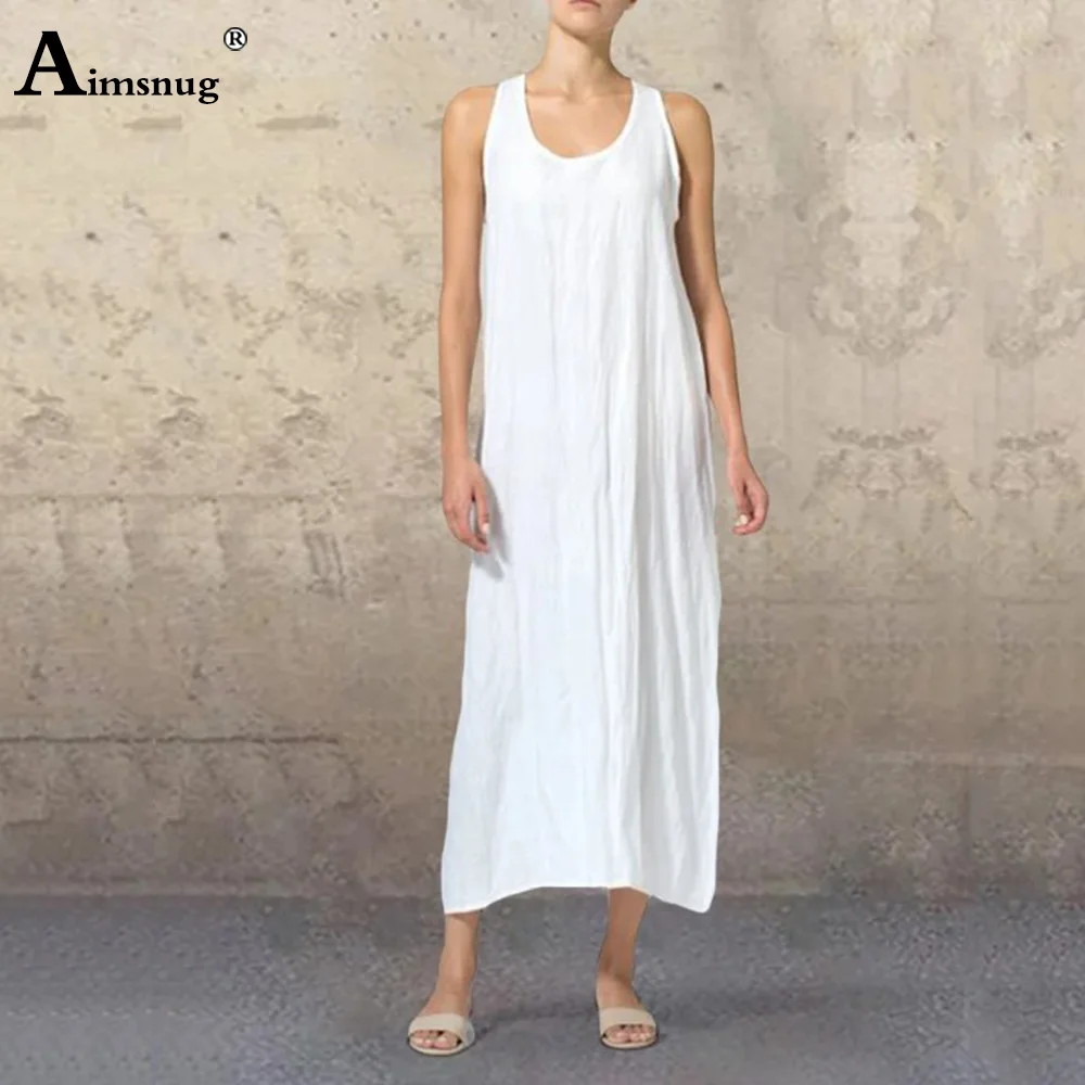 Plus Size 3xl 2020 Women's Dress Solid Colors Summer Leisure Cotton Linen Sleeveless Vest Dress Casual Loose Dresses Robe Femme
Plus Size 3xl 2020 Women's Dress Solid Colors Summer Leisure Cotton Linen Sleeveless Vest Dress Casual Loose Dresses Robe Femme