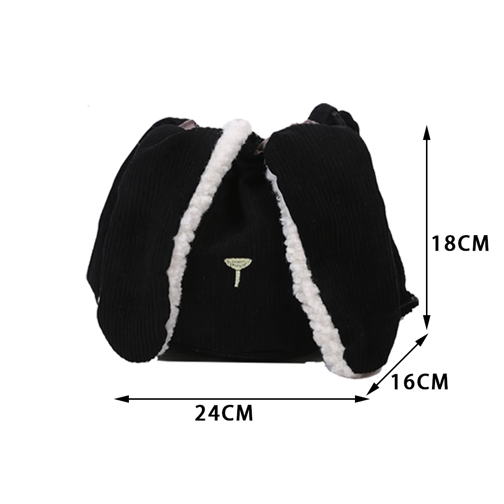 Girl Casual Autumn Winter Solid Color Drawstring Shopping Money Purse Women Lovely Rabbit Shaped Corduroy Shoulder Crossbody Bag
Girl Casual Autumn Winter Solid Color Drawstring Shopping Money Purse Women Lovely Rabbit Shaped Corduroy Shoulder Crossbody Bag