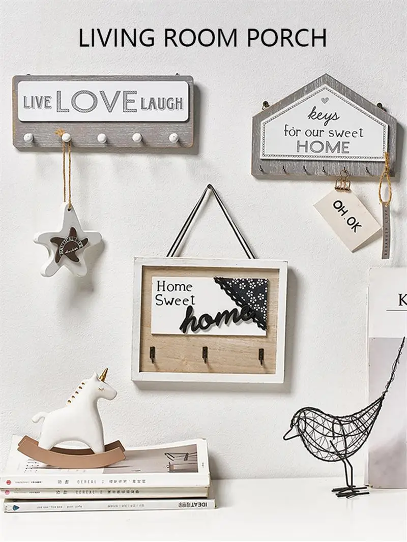 Wall Hanging Wood Key Hanger Holder Wall Organizer Rectangle House Shape Key Rack Hooks Coat Hooks Home Decoration
Wall Hanging Wood Key Hanger Holder Wall Organizer Rectangle House Shape Key Rack Hooks Coat Hooks Home Decoration