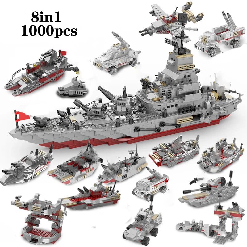 8in1 WW2 Military ship car model kit world war 2 battleship aircraft truck building blocks sets enlighten bricks toys for kids.
8in1 WW2 Military ship car model kit world war 2 battleship aircraft truck building blocks sets enlighten bricks toys for kids.