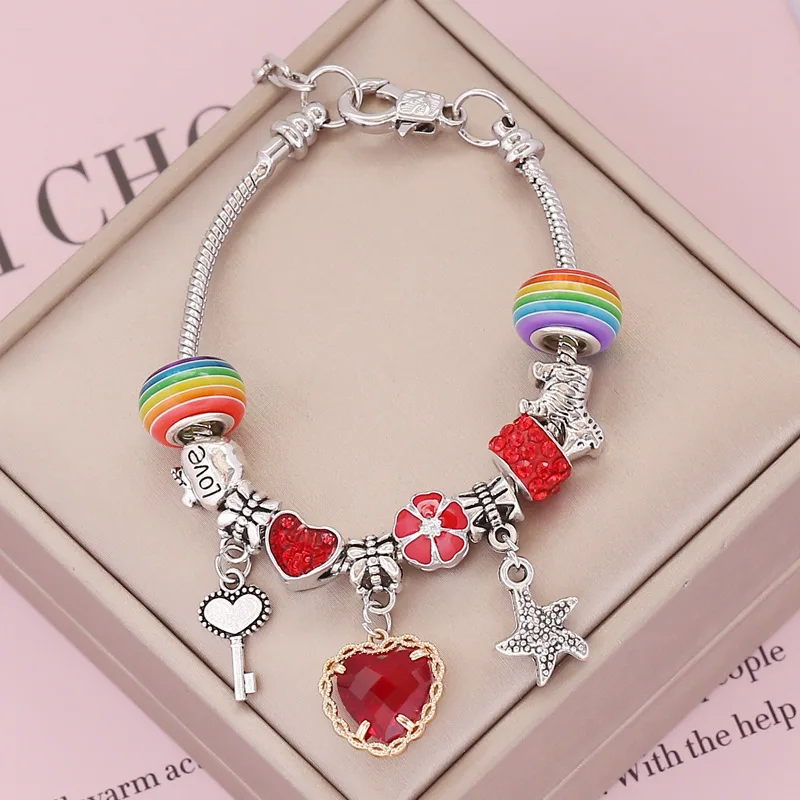 European and American New Panjia Bracelet DIY Love Crystal Big Hole Beaded Jewelry Christmas Souvenir Gift
European and American New Panjia Bracelet DIY Love Crystal Big Hole Beaded Jewelry Christmas Souvenir Gift
