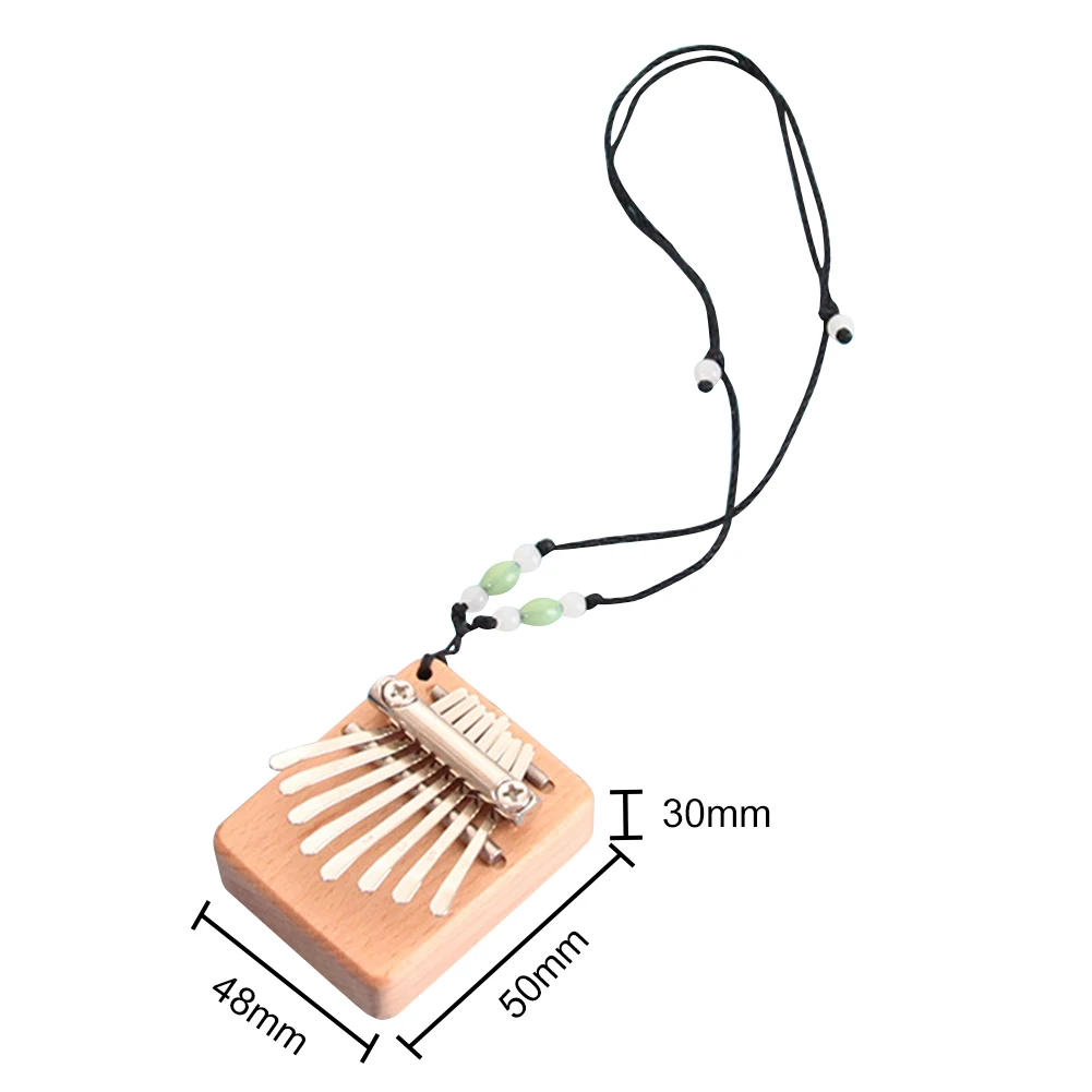 Mini Eight-Tone Mahogany Thumb Finger Piano Compact Portable Musical Instruments Pendant Piano for Beginners Gift w/Lany
Mini Eight-Tone Mahogany Thumb Finger Piano Compact Portable Musical Instruments Pendant Piano for Beginners Gift w/Lany