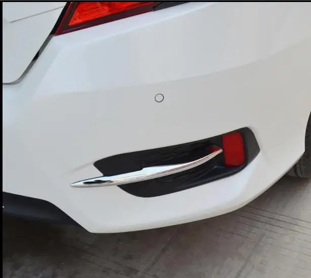 Для Honda Civic 2016-2019 хромированная зеркальная крышка бампера для бровей обшивка век