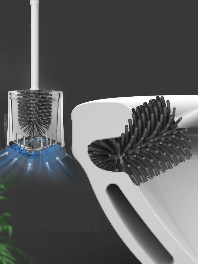 Silicone Toilet Brush Soft Bristle Wall mounted Bathroom Toilet Brush Holder Set Cleaning Tool Durable Thermoplastic Rubber
Silicone Toilet Brush Soft Bristle Wall mounted Bathroom Toilet Brush Holder Set Cleaning Tool Durable Thermoplastic Rubber