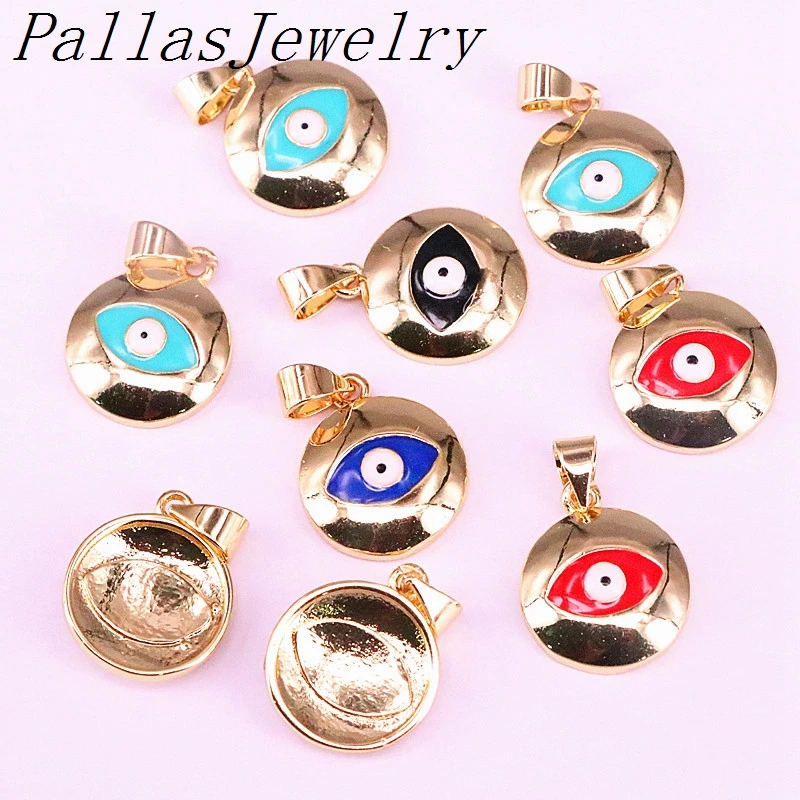10Pcs Colorful Enamel Eye Jewelry Round Gold Color Copper Charms Pendant Necklaces For Women Girl
10Pcs Colorful Enamel Eye Jewelry Round Gold Color Copper Charms Pendant Necklaces For Women Girl