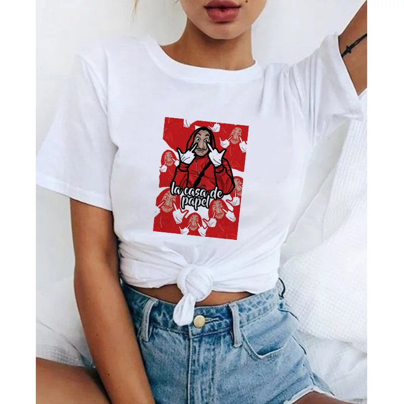 Showtly La Casa De Papel Tshirt Money Heist Tees TV Series Women Streetwear House of Paper Funny Harajuku Oversized T Shirt
Showtly La Casa De Papel Tshirt Money Heist Tees TV Series Women Streetwear House of Paper Funny Harajuku Oversized T Shirt