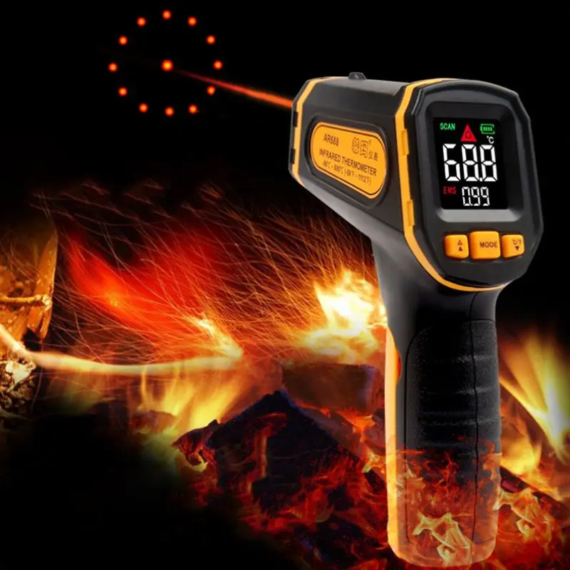 Digital Non Contact Infrared Thermometer IR Aquarium Color LCD Display Laser Gun Pyrometer High Accuracy Temperature Tester
Digital Non Contact Infrared Thermometer IR Aquarium Color LCD Display Laser Gun Pyrometer High Accuracy Temperature Tester