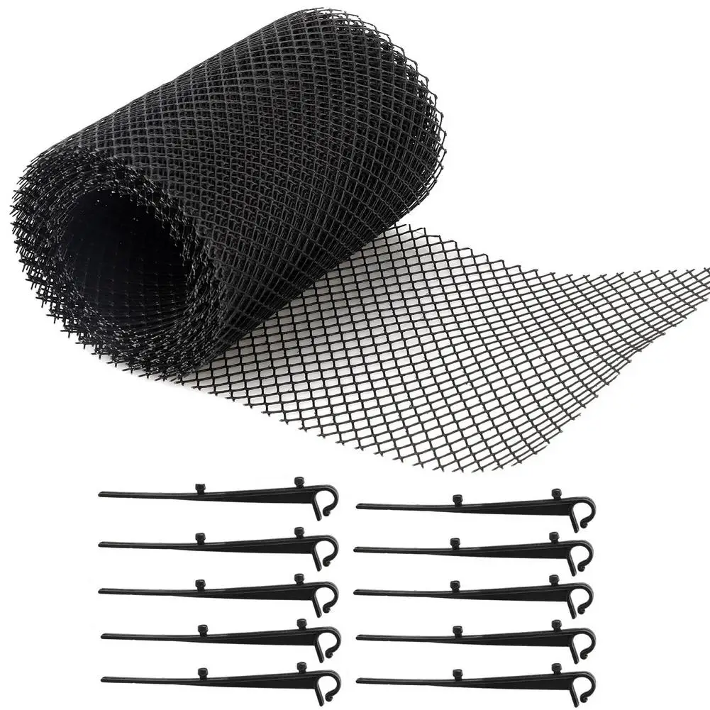 Gutter Mesh Guard Protector Leaf Protection Netting With 10 Clip Fixing Hooks Gutter Cleaning Tools For Smooth Downspout Drain
Gutter Mesh Guard Protector Leaf Protection Netting With 10 Clip Fixing Hooks Gutter Cleaning Tools For Smooth Downspout Drain