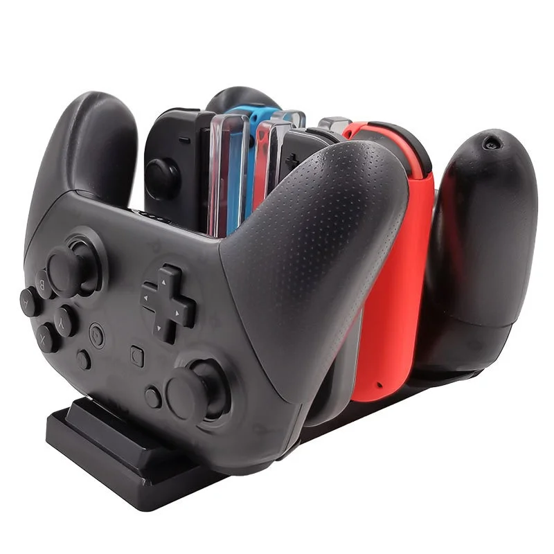 6 в 1 зарядная док станция для Nintendo Switch Joy con Pro контроллер подставка зарядное