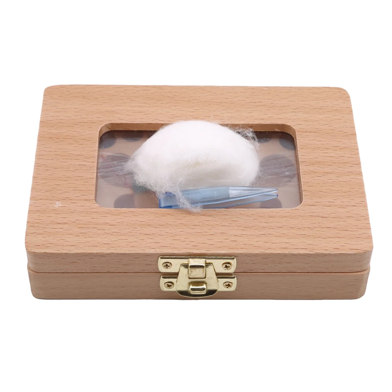 Деревянная фоторамка для хранения молочных зубов фетальные волосы коробка