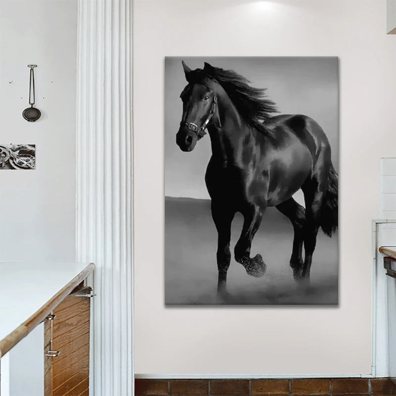 Nordic Modern Black Horse Animal Art Canvas Painting Posters and Print Wall Art for Living Room Home Decor
Nordic Modern Black Horse Animal Art Canvas Painting Posters and Print Wall Art for Living Room Home Decor
