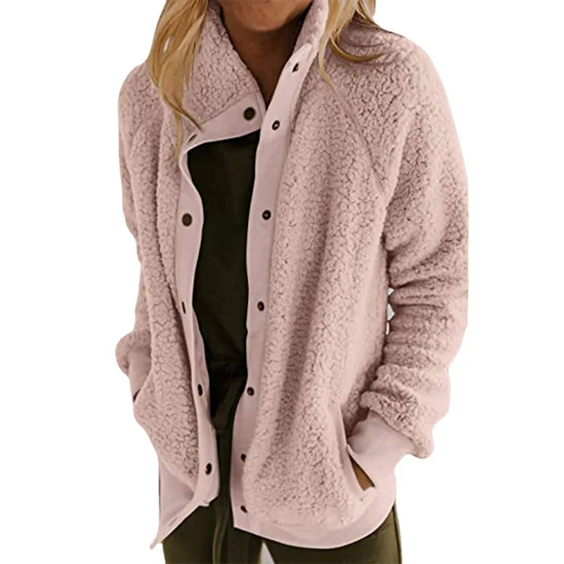 Long-Sleeved Wool Jacket Fall Winter Women's Cardigan Hoodie Kawaii Lapel Hoodies Casual Sweatshirts Loose Coat Outwear Ladies
Long-Sleeved Wool Jacket Fall Winter Women's Cardigan Hoodie Kawaii Lapel Hoodies Casual Sweatshirts Loose Coat Outwear Ladies